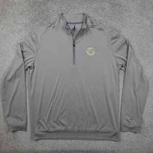 Johnnie O Shirt Men M Gray Meteor 1/4 Zip Performance Pullover Golf Invitational